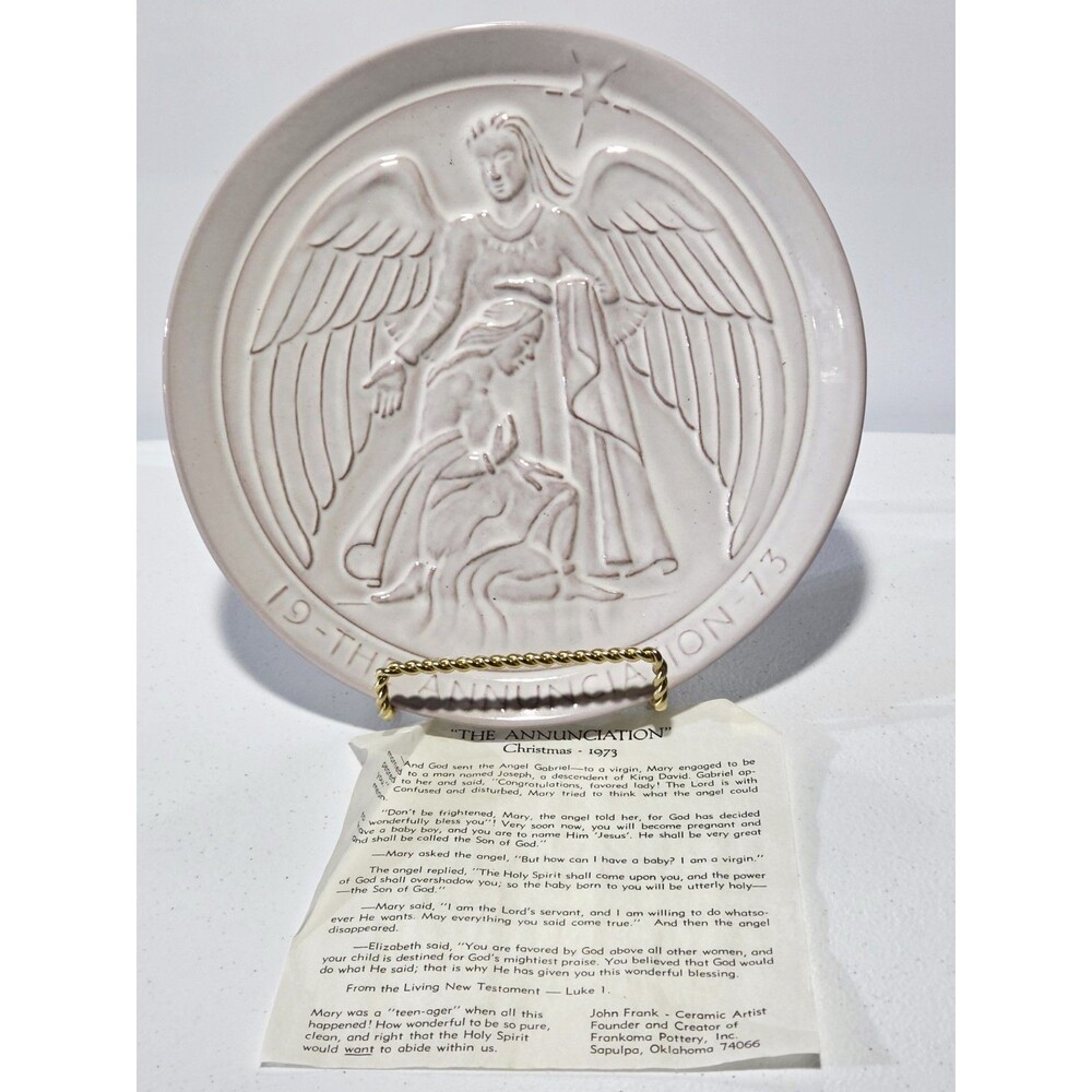 Frankoma Pottery The Anunciation Plate 7"